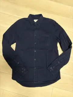 ★美品★【Nudie Jeans】レギュラーカラーシャツ　ネイビーのサムネイル