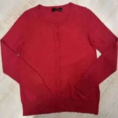 KOBE LETTUCE レディース　ニットカーディガン　薄手　赤