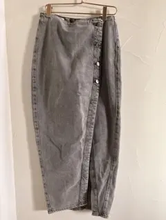 【ZARA】グレーデニムスカート