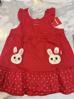 ミキハウスうさこ刺繍付ワンピース 長袖Tシャツセット　【新品未使用】