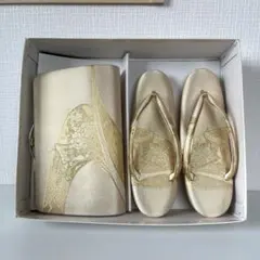 草履 バッグ セット 金糸 礼装 和装小物 箱入り