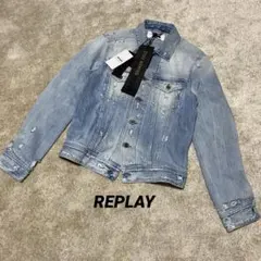 REPLAY デニムジャケット S トラッカー ヴィンテージ加工 ダメージ加工