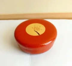 【箱無し・シミあり】漆器のアソベ　ボンボン入れ 朱色