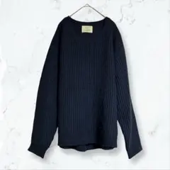 a3064 アングリッド ワッフルニット 黒 F 長袖 ゆったり 秋冬 無地のサムネイル