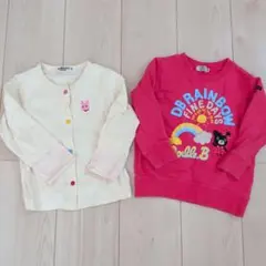 ミキハウスダブルビートレーナー　カーディガンセット