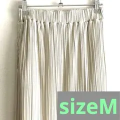 AMERICAN HOLIC タイト プリーツロングスカート M グレイベージュ