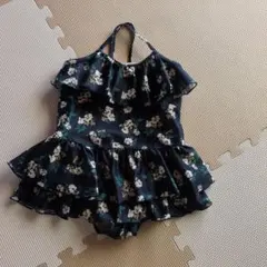 フリル付きネイビー水着 120cm