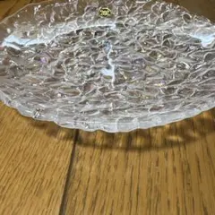 HOYA ガラス皿 プレート 花柄 虹色加工のサムネイル