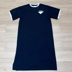 CAMP7 半袖 ロング ワンピース ネイビー