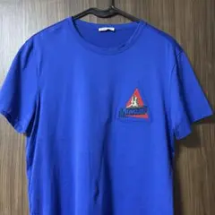 【激レア】MONCLER Tシャツ ブルー 三角ロゴ刺繍 サイズM