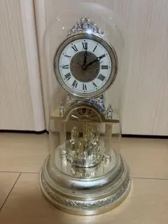 ジャンク品　CITIZENクオーツ ガラスドーム型置時計　アンティーク風 ジャンク品 CITIZENクオーツ ガラスドーム型置時計 アンティーク風