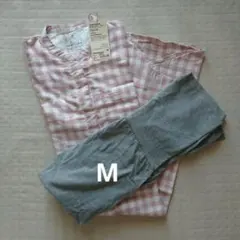 新品タグ付き マタニティパジャマ M ピンクチェック柄