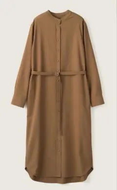 バンドカラーシャツワンピース