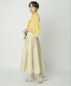 アルページュストーリー　新宿ルミネ　ルクア大阪限定　ジャガードプリントスカートのサムネイル