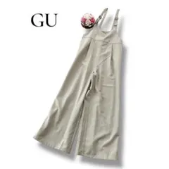 GU ジーユー　レディース　サロペット オールインワン Mサイズ　ベージュ