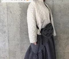 【極美品希少】ZARA★ハートキルティングジャケット　白　ホワイト　Mサイズ