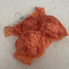 新品C75ブラジャーショーツセットオレンジ