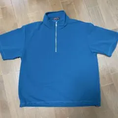ETELIO ハーフジップ トップス 青