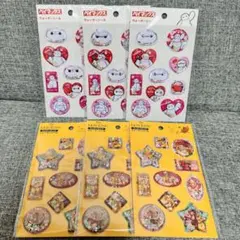 セリア　ウォーターシール　ベイマックス　ライオンキング