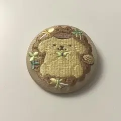 サンリオキャラクターズ 刺繍缶バッジビスケット3 ポムポムプリン