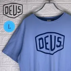 【24時間以内　匿名発送】デウスエクスマキナ　Tシャツ　センターロゴ　水色　Lのサムネイル