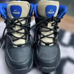 Nike ハイカットスニーカー US 3Y ブラック/ブルー/ベージュ