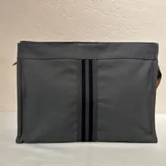 HERMES エルメス フールトゥ クラッチバッグ ポーチ グレー フランス製