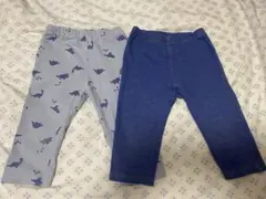 UNIQLO キッズ　100センチ　レギンスパンツ　恐竜柄　2枚セット