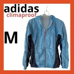 adidas アディダス　ウィンドブレーカー M ブルー　フード　レイン