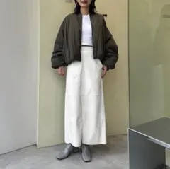 STUNNING LURE ヴィンテージレザースカート ホワイト