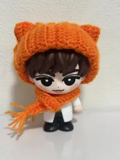 【53】Snow Man すのチルぬいソフビ　猫耳ニット帽子 マフラー付き