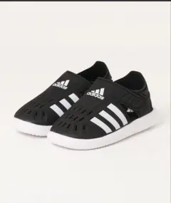 adidas SWIMWATERSANDALC 19.0cm ブラック×ホワイト