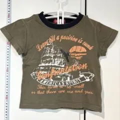 EDWIN オリーブ色 グラフィックTシャツ 100cm