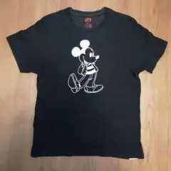 ユニクロ　UT ミッキーマウス ブラック Tシャツ S　メンズ　Sサイズ