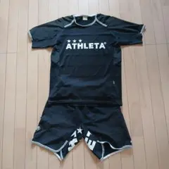 アスレタ☆サッカーフットサルATHLETA☆上下☆黒☆Lのサムネイル