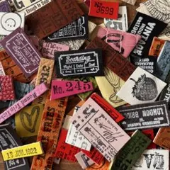 お得セット★革タグレザータグたっぷり80ピース詰め合わせ　コラージュ素材