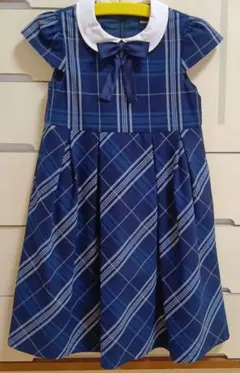 BeBe ワンピース 120cm ネイビー チェック