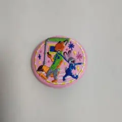ディズニー 刺繍 缶バッジ ズートピア