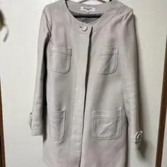 NATURAL BEAUTY BASIC ノーカラージャケット M ベージュ