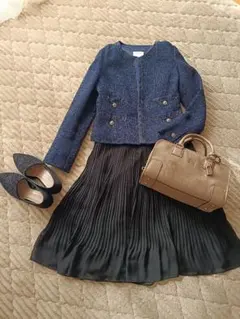 ノーカラージャケット セットアップ