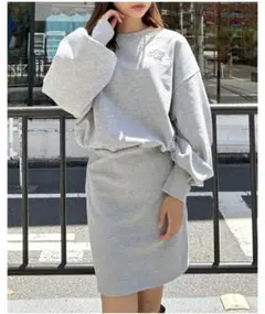 INGNI　スウェットチュニックワンピース　グレー