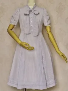 Victorian Maiden シアーストライプリボンタイドレス