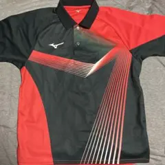 Mizuno 卓球 ポロシャツ 黒/赤