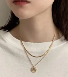 LOWRYS FARM プレートネックレス　ゴールド