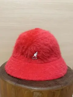 KANGOL 赤 アンゴラファーバケットハット赤　Mサイズ