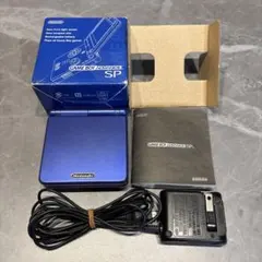 完品・動作良好 ゲームボーイアドバンスSP アズライトブルー 純正充電器 外箱