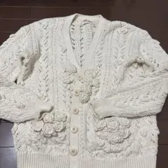 PINK HOUSE アイボリー ニットカーディガン