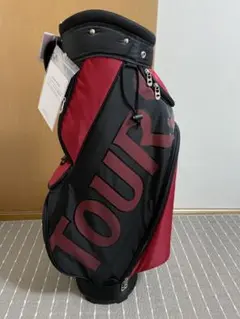 TOURSTAGE キャディバッグ 黒/赤 ツアーステージ ゴルフキャディバッグ 赤黒 - メルカリ