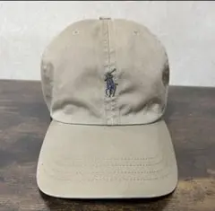 ポロ ラルフローレン コットン チノ ベースボール キャップ ベージュ 男女兼用