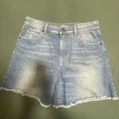 美シルエット See By Chloé フリンジ デニムショートパンツ ブルーのサムネイル